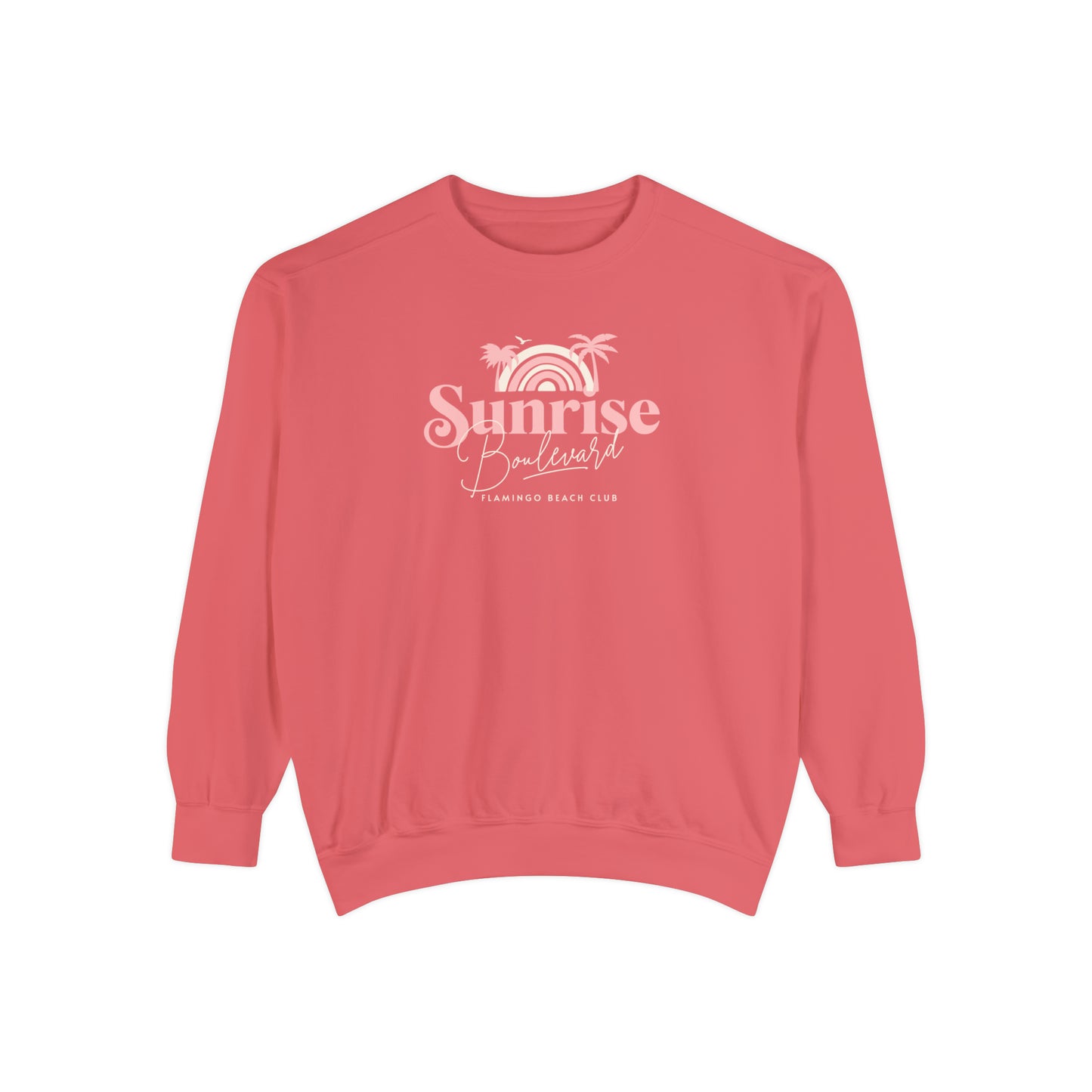 The Sunrise Boulevard Flamingo Beach Club Sweatshirt